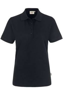 HAKRO 218 Regular Fit Damen Poloshirt schwarz, Einfarbig von HAKRO