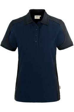 HAKRO 239 Regular Fit Damen Poloshirt dunkelblau/anthrazit, Einfarbig von HAKRO
