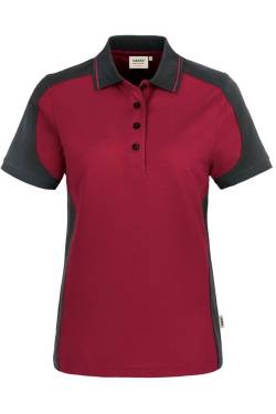 HAKRO 239 Regular Fit Damen Poloshirt weinrot/anthrazit, Einfarbig von HAKRO