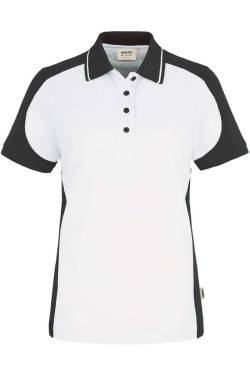 HAKRO 239 Regular Fit Damen Poloshirt weiss/anthrazit, Einfarbig von HAKRO