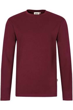 HAKRO 279 Regular Fit Longsleeve weinrot, Einfarbig von HAKRO