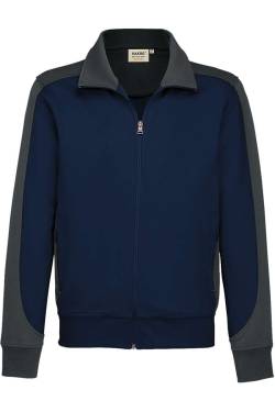 HAKRO 477 Comfort Fit Sweatjacke dunkelblau/anthrazit, Zweifarbig von HAKRO