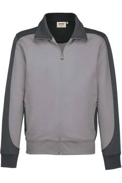 HAKRO 477 Comfort Fit Sweatjacke grau/anthrazit, Zweifarbig von HAKRO