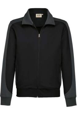 HAKRO 477 Comfort Fit Sweatjacke schwarz/anthrazit, Zweifarbig von HAKRO