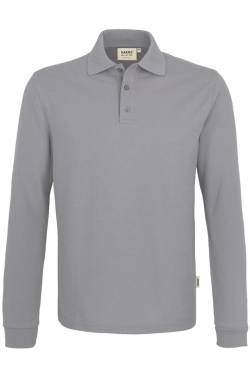 HAKRO 815 Comfort Fit Longsleeve Poloshirt grau, Einfarbig von HAKRO