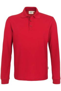 HAKRO 815 Comfort Fit Longsleeve Poloshirt rot, Einfarbig von HAKRO