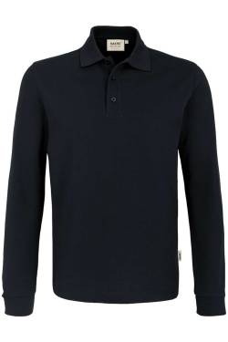 HAKRO 815 Comfort Fit Longsleeve Poloshirt schwarz, Einfarbig von HAKRO