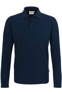 HAKRO 820 Regular Fit Longsleeve Poloshirt nachtblau, Einfarbig von HAKRO