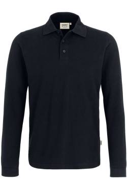 HAKRO 820 Regular Fit Longsleeve Poloshirt schwarz, Einfarbig von HAKRO