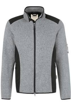 HAKRO 836 Regular Fit Fleecejacke grau, Zweifarbig von HAKRO