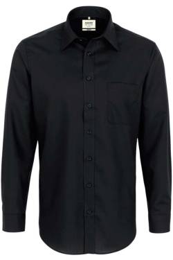 HAKRO Comfort Fit Hemd schwarz, Einfarbig von HAKRO
