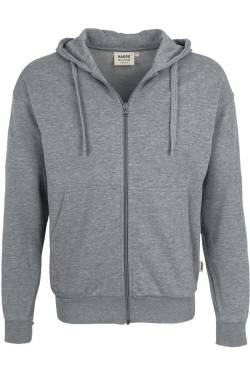 HAKRO Comfort Fit Sweatjacke mit Kapuze grau, Meliert von HAKRO