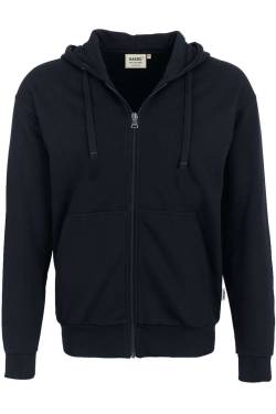 HAKRO Comfort Fit Sweatjacke mit Kapuze schwarz, Einfarbig von HAKRO