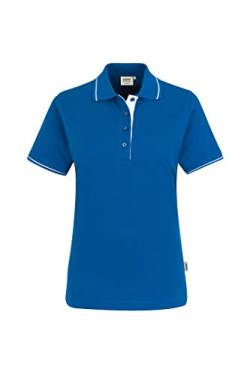 HAKRO Damen Polo-Shirt Casual - 203 - blau/weiß - Größe: L von HAKRO
