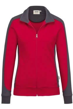 HAKRO  MIKRALINAR® Regular Fit Damen Sweatjacke rot, Einfarbig von HAKRO