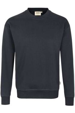 HAKRO Organic Regular Fit Sweatshirt Rundhals karbon, Einfarbig von HAKRO