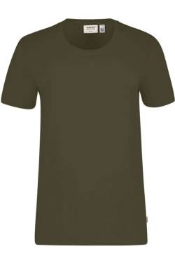 HAKRO Organic Regular Fit T-Shirt Rundhals olive, Einfarbig von HAKRO