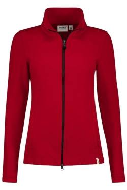 HAKRO Regular Fit Damen Fleecejacke rot, Einfarbig von HAKRO