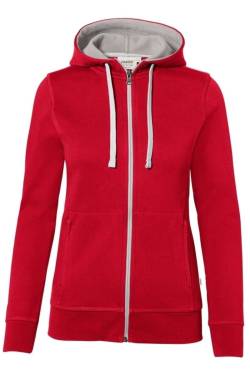 HAKRO Regular Fit Damen Kapuzenjacke rot, Einfarbig von HAKRO