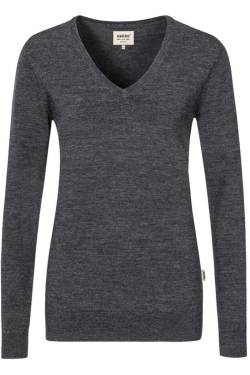 HAKRO Regular Fit Damen Pullover dunkelgrau, Einfarbig von HAKRO