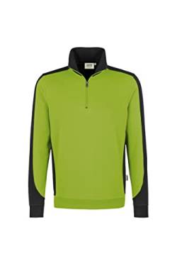 HAKRO Zip Sweatshirt Contrast Performance, HK476-kiwi, XL von HAKRO