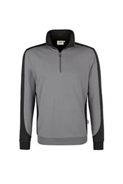 HAKRO Zip Sweatshirt Contrast Performance, HK476-titan, XS von HAKRO