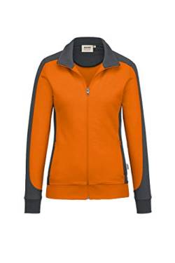 Hakro Damen-Sweatjacke Contrast Performance, HK277-orange, XL von HAKRO