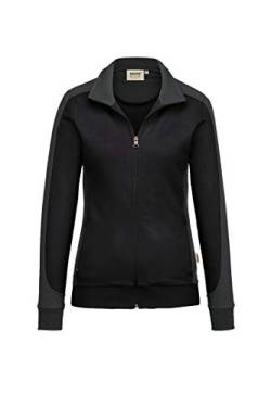 Hakro Damen-Sweatjacke Contrast Performance, HK277-schwarz, 6XL von HAKRO