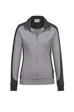 Hakro Damen-Sweatjacke Contrast Performance, HK277-titan, M von HAKRO