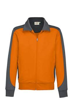 Hakro Sweatjacke Contrast Performance, HK477-orange, L von HAKRO