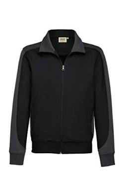 Hakro Sweatjacke Contrast Performance, HK477-schwarz, XXL von HAKRO