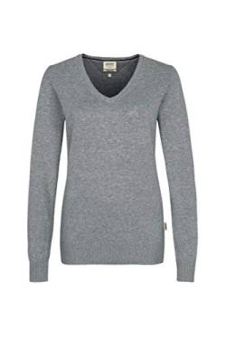 Hakro Women V Pullover Premium Cotton, grau-meliert, S von HAKRO