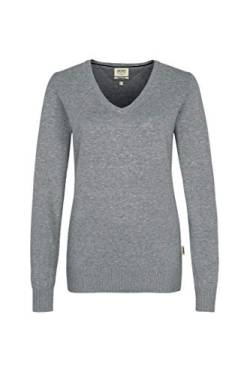 Hakro Women V Pullover Premium Cotton, grau-meliert, XL von HAKRO