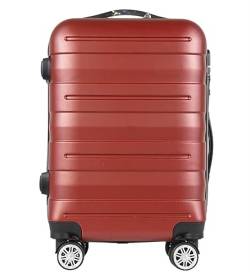 HALAHAI Koffer Gepäck Reisekoffer Aufgegebenes Hardside-Gepäck Mit 4 Spinnerrädern, Leichter Koffer Für Männer Und Frauen Rollkoffer Trolley Koffer (Color : Rood, Size : 24inch) von HALAHAI