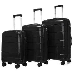 HALAHAI Koffer Gepäck Reisekoffer Gepäcksets 3-teilige Koffer Mit Rollen, Erweiterbar Und Leicht Für Unterwegs Rollkoffer Trolley Koffer (Color : F, Size : 20+24+28 in) von HALAHAI