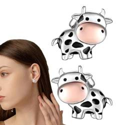 Highland Cow Ohrringe,Tierohrringe für Mädchen, Schlichte Hochlandkuh-Ohrstecker für Damen, Trendige, modische Ohrringe in Tierform für den Alltag, Reisen, Verabredungen, Partys von HAMIL