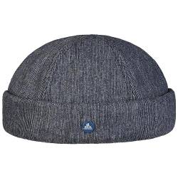 HAMMABURG Dockermütze - Wintermütze Herren - Streifendesign & Baumwollfutter - Hafenmütze - Flexibel kombinierbare Mütze blau XL (60-61 cm) von HAMMABURG