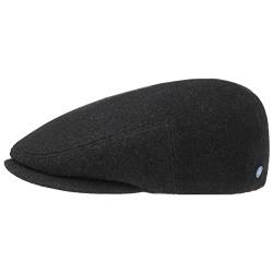 HAMMABURG Teflon Flatcap Schirmmütze Schiebermütze Wollcap Regencap Damen/Herren - Made in The EU mit Schirm, Futter, Futter Herbst-Winter - 60 cm anthrazit von HAMMABURG