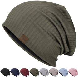 HAMUNI Slouchy Beanie Hip-Hop Weiche Leichte Laufende Beanie Mütze Atmungsaktivität Erwachsene Zwerg Hüte Chemo Cap Schädel Cap für Herren Damen von HAMUNI