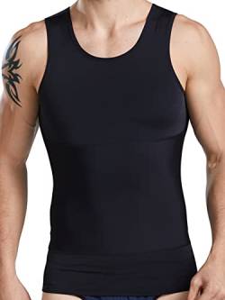 HANERDUN Kompressionsunterwäsche Tank Top Herren | Bauchweg Body Shaper Figurformendes Unterhemd für Männer | Sport Fitness Bodyshaper von HANERDUN