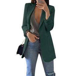 HANMAX Damen Herbst Winter Jacke Outwear Parka Cardigan Schlank Mantel Frauen Elegant Solid Langram Revers Wollmantel Trenchcoat von HANMAX