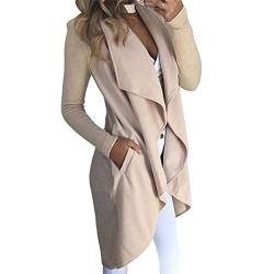 HANMAX Frauen Trenchcoat Mantel Herbst Winter Übergangsjacke mit Reverskragen Outwear Elegant Slim Fit Coat von HANMAX