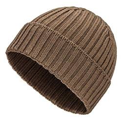 Weiche Damen & Herren Alpaka Mütze aus 100% Alpaka Wolle in 10 Farben - Hochwertige Winter Strickmütze/Beanie Wollmütze von HansaFarm, Cappuccino - NFA03, Einheitsgröße von HANSA-FARM