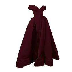 HANXIULIN Damen Abendkleid Vintage Tunika Kleider Elegant Bodycon Kleid Freizeitkleid Schulterfreies Kleid Weihnachtskleid von HANXIULIN
