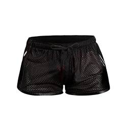 HANXIULIN Herren Shorts Kurze Hosen Schnelltrocknend Boardshorts mit Innenhose Surfen Strandhose Kurze Badehose Badehose Slip Bikini Bottom Badehose Kurz Badeshorts von HANXIULIN