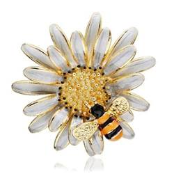 Brosche Pin Kleidung Brosche Weibliche High-End-Chrysantheme Biene Dame Kragen Pin Brosche Pin Weibliche Kleine Duft Abzeichen (Color : C) von HAODUOO