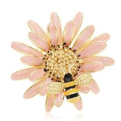 Brosche Pin Kleidung Brosche Weibliche High-End-Chrysantheme Biene Dame Kragen Pin Brosche Pin Weibliche Kleine Duft Abzeichen (Color : Gray) von HAODUOO