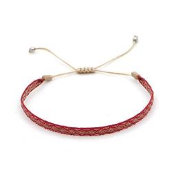 HAODUOO Frauen Vintage ethnische Armband Schmuck handgemachte geflochtene Armbänder handgemachte Webart Armreifen, KZ-0012G (Color : Kz-0014f) von HAODUOO