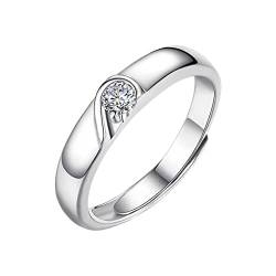 HAODUOO Größe 7 Ringe for Damen, Packung S, Sterlingsilber, for immer, Ehering, Knoten-Paarring, Öffnung, verstellbarer Ring (Color : A, Size : A) von HAODUOO