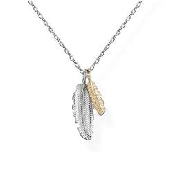 HAODUOO Halskette Feder Halskette Temperament Sterling Silber Anhänger Dame Süße Accessoires Romantische Damen Halskette von HAODUOO